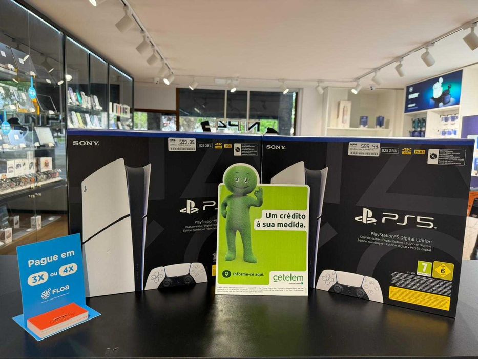 PS5 DIGITAL APENAS 599,99€! ENTREGA IMEDIATA! Aproveite possibilidade de financiamento em 4x ou Mais!! Apareça na nossa Loja!