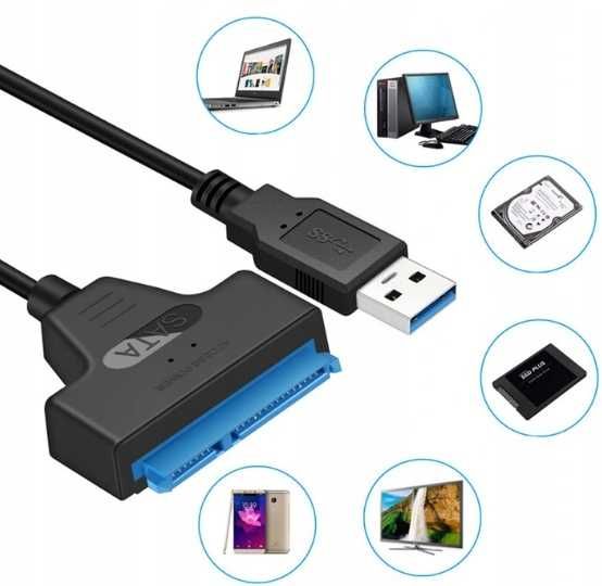 Adapter Konwenter Przejściówka  USB 3.0 NA SATA 2,5'' HDD SSD