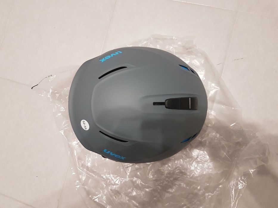 NOWY Kask Narciarski Snowboard Uvex P1us 2.0 Grey Blue Mat rozm.52-55