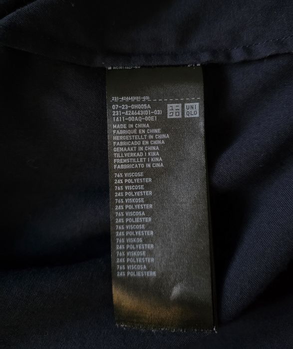 Uniqlo damska bluzka granatowa basic S skipper