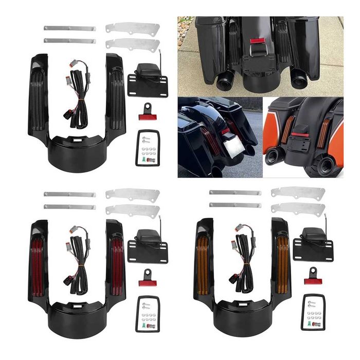 Extensão Guarda-Lamas Traseiro LED para Harley Touring de 2014 a 2023