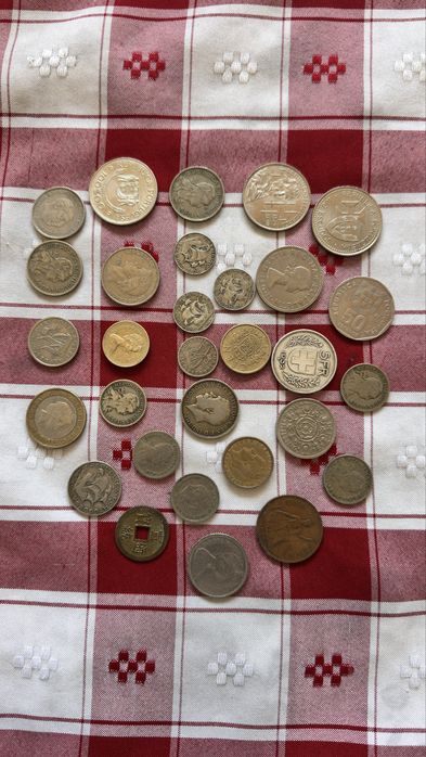 Moedas antigas de colecao