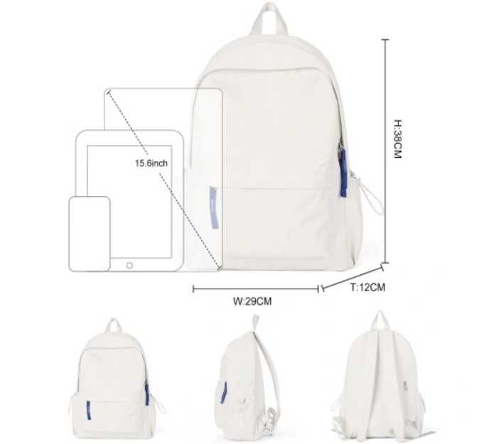 Plecak szkolny, plecak młodzieżowy biały