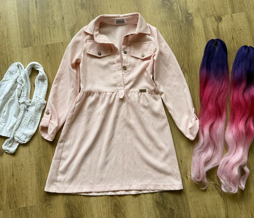 Нарядное нежное платье, рост 140