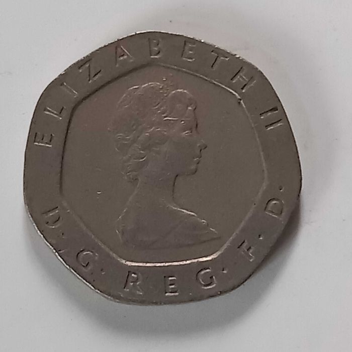 Moeda inglesa de 20 pence