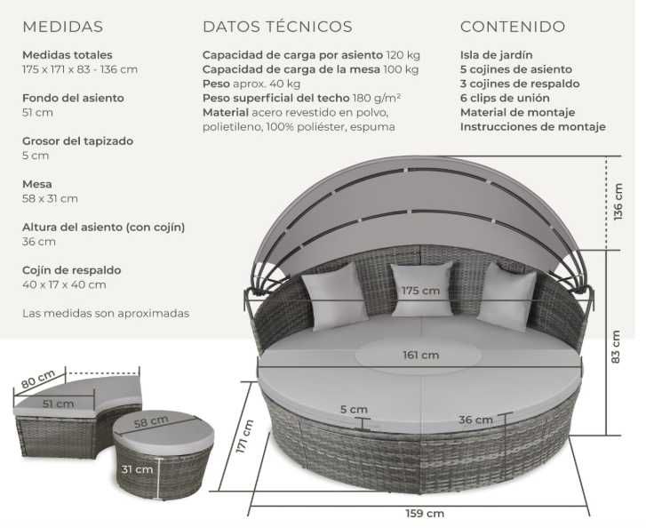 Conjunto Jardim toldo deslizante