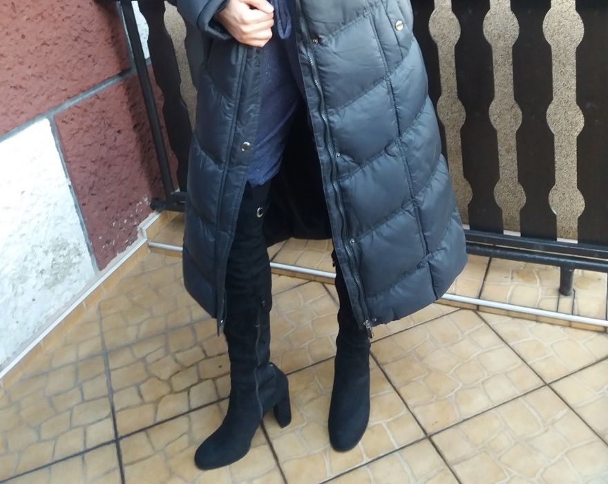 Kozaki czarne długie zamszowe r 41