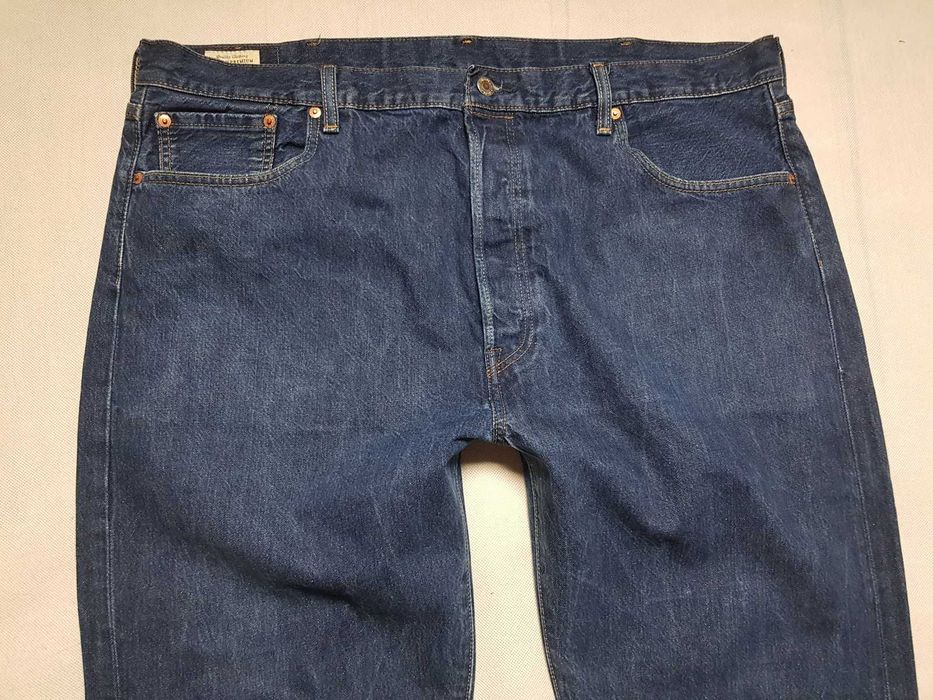 LEVI'S - 501 roz. W42L34 (42X32) pas 110 cm  (przetarte doły) ^