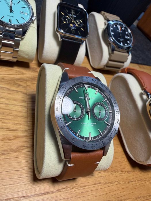 Zegarek męski Pagani Design, chronograf meca‑quartz – bicompax