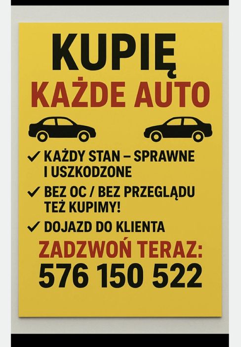 Skup aut 24/7 wycena w ten sam dzień!
