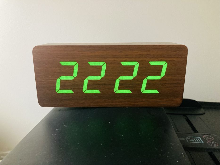 Relógio despertador Madeira