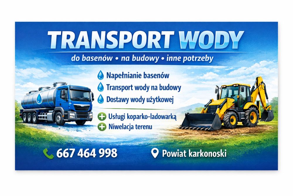 Woda do basenów na budowy