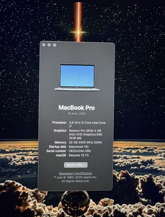 Macbook pro 15 inch 2019 TouchBar
