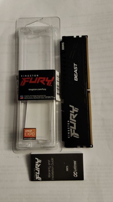 Kość DDR5 Kingston FURY 1x16GB 6000MHz CL36 Beast Black Expo Amd