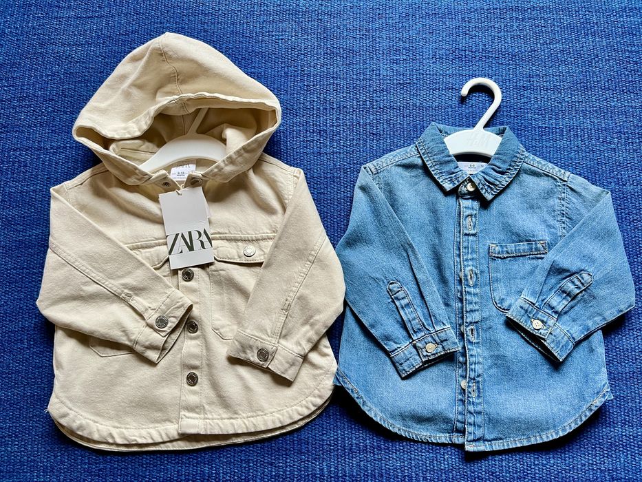 2 camisas novas para bebé da marca Zara