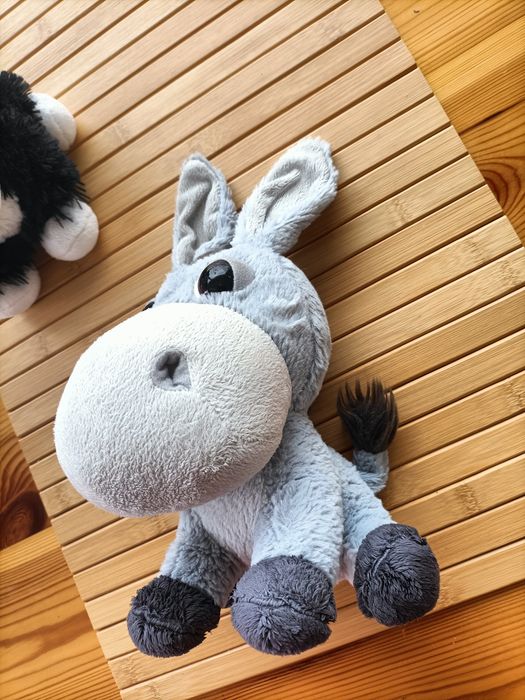 Lote 2 peluches animais cão + burro