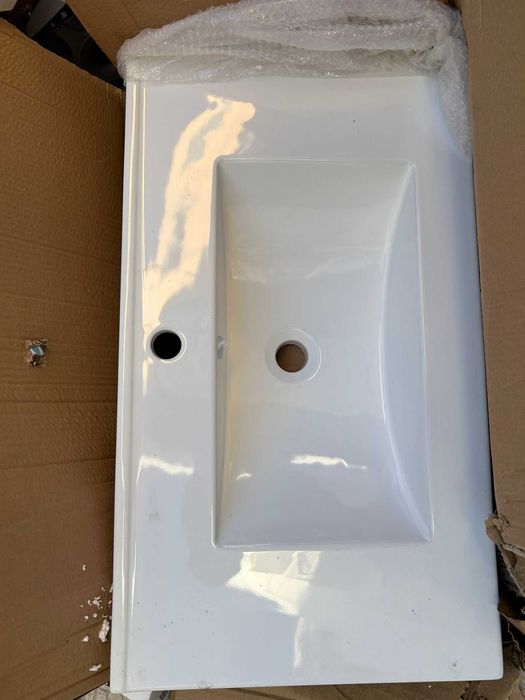 Lavatório Cerâmico 80x47 cm para Móvel de WC - NOVO