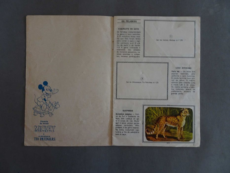 Caderneta de cromos Figurinhas de Animais Disney (Faltam 36 cromos)