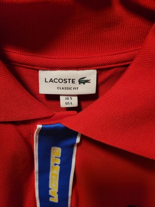 Lacoste polo czerwona rozmiar L