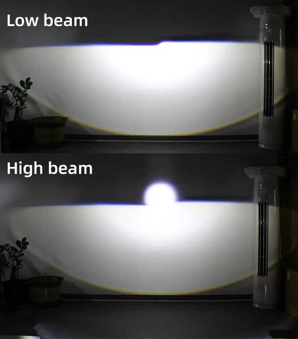 Светодиодные линзованные лампы H4 mini лед линзы 110W 6000K led (2шт)