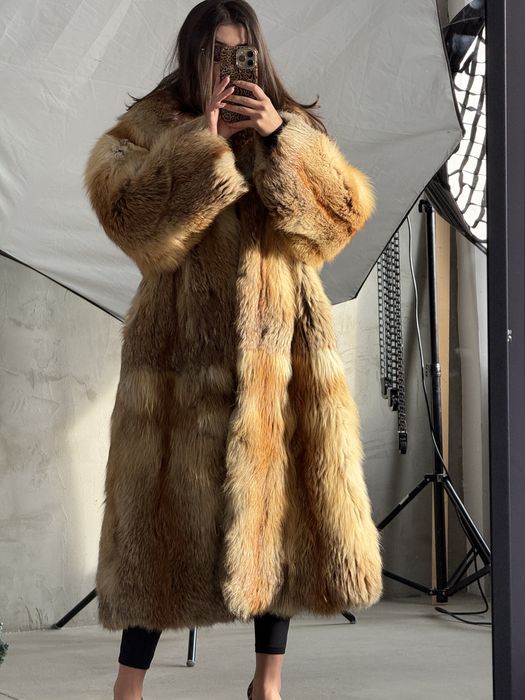 Шуба лисиця натуральна вінтаж 125см