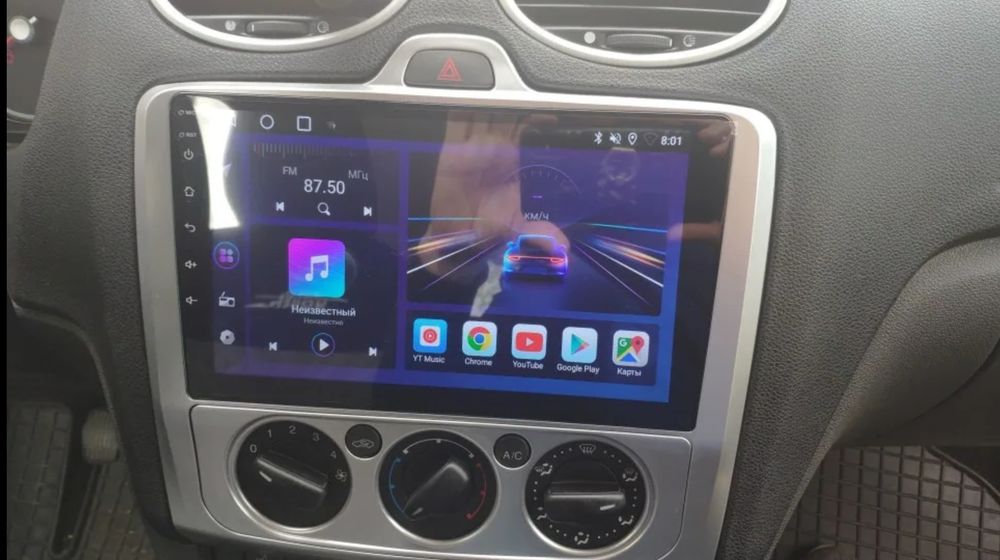 Rádio Android 14 com GPS Ford Focus MK2 AC Manual (Artigo Novo)