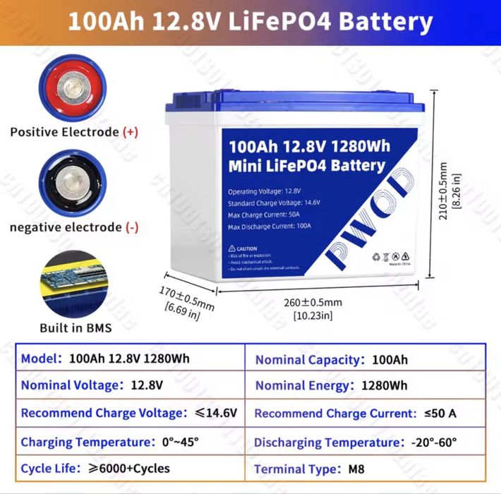 Lifepo4 12V 100Ah