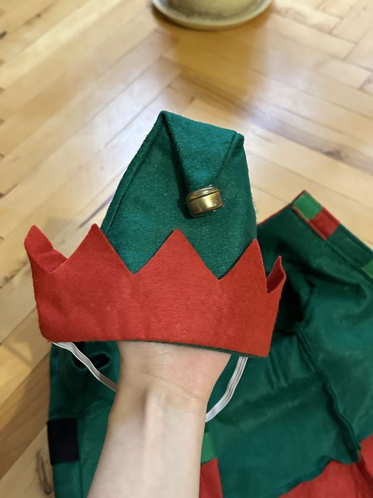 Костюм новорічний для собаки, костюм для собаки ельф