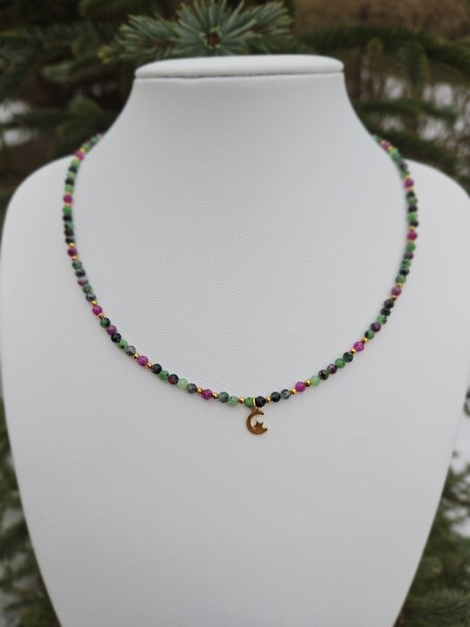 Naszyjnik, choker zoist z rubinem