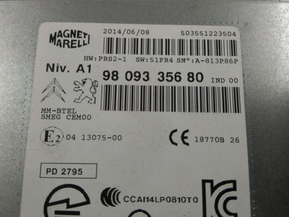 Rádio - 9809335680 / 503551223504 - CITROËN C4 CACTUS