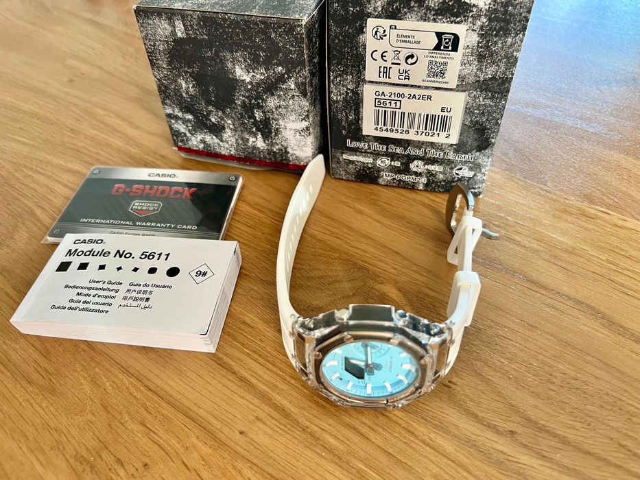 Casio GA-2100 Transparent White Mod
