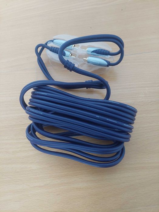Kabel Audio 2xRCA - 2xRCA (Cinch) Bandridge - 5 metrów - Pozłacane wtyki