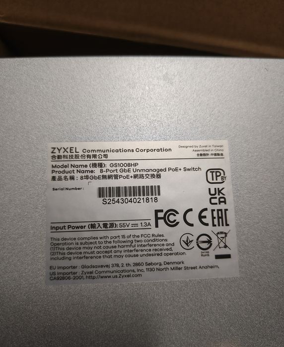 Zyxel switch 8 portów GS1008HP