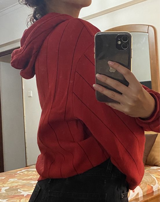Sweatshirt Vermelha Listrada