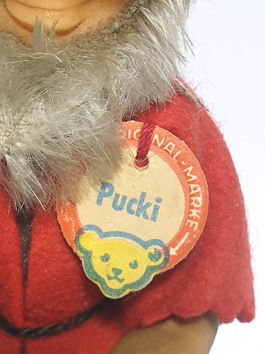 Antigo boneco anão "Pucki" de Margarete Steiff Alemanha