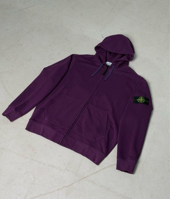БЕЗ ПЕРЕДОПЛАТИ: Зіп худі Stone Island Фіолетовий
