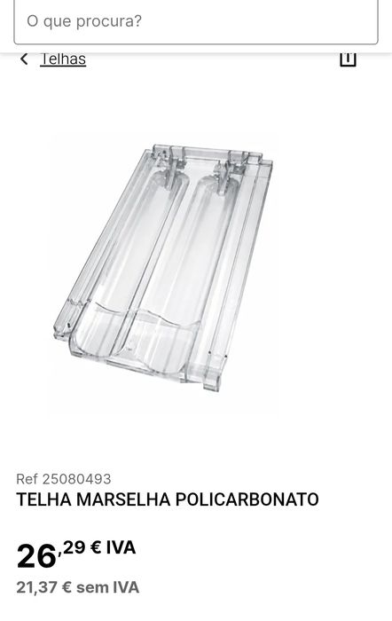 Vendo Telha Marselha