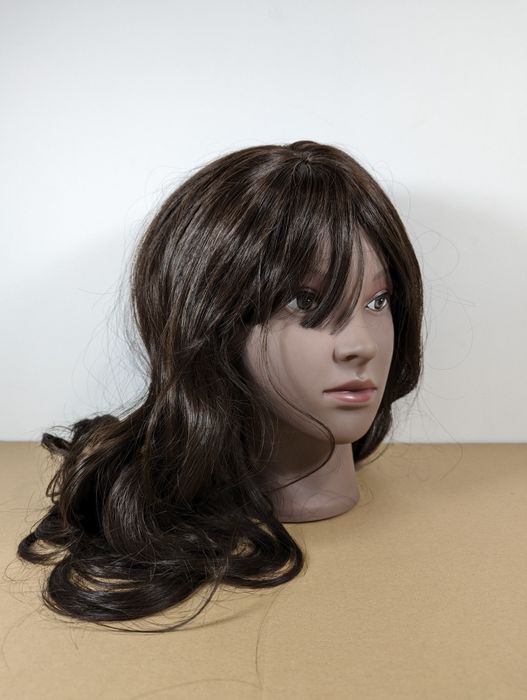 Peruka brązowa damska czekoladowa długie włosy ok 60 cm fale