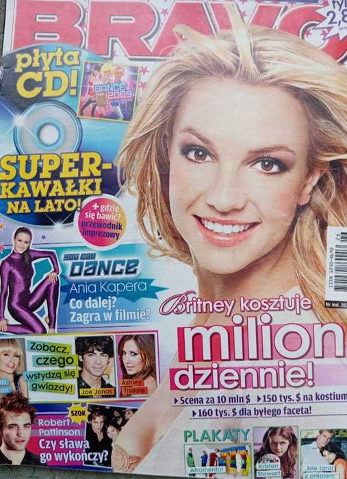 Bravo Nr 13/2009 Britney Spears,Michael Jackson, Depeche Mode. Komplet plakatów