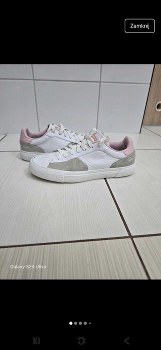 Lacoste biale skora trampki roz 37.5