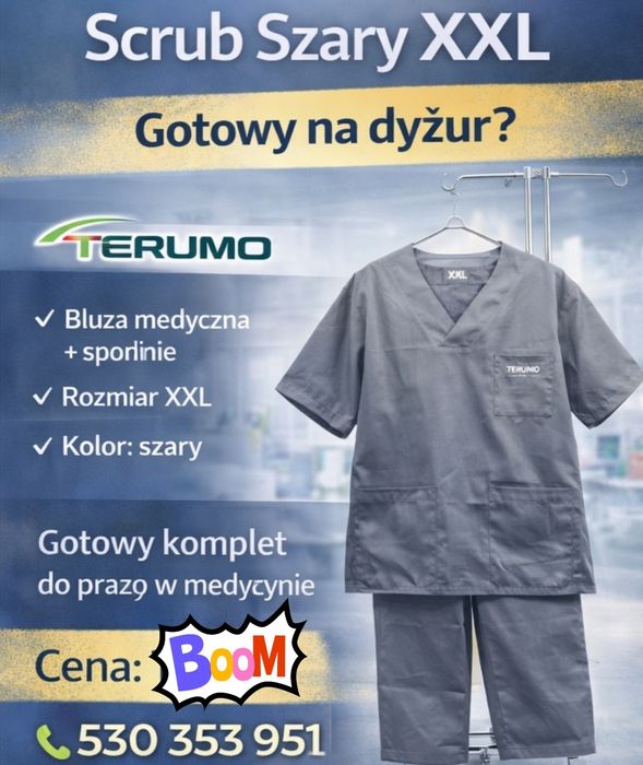 Scrub zestaw medyczny XXL Boston Scientific Medyczny mundur chirurgicz