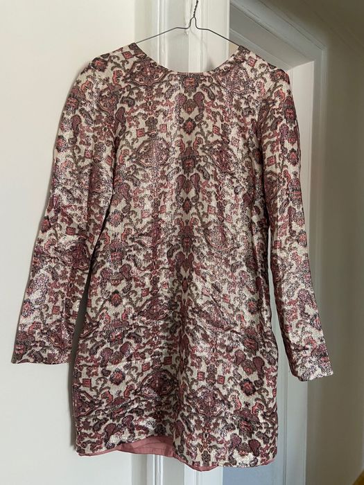 Vestido H&M Premium Quality seda algodão 34 XS