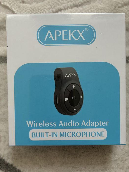APEKX Bluetooth Audio Adapter | Odbiornik Bluetooth do auta, słuchawek i głośników | NOWY