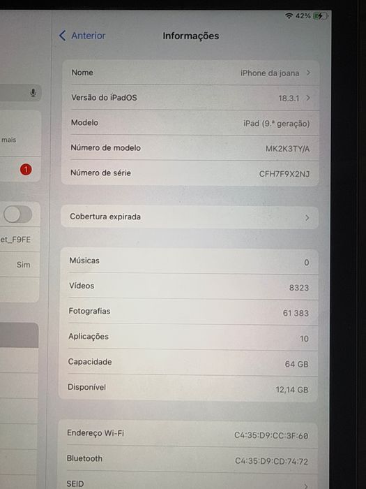 iPad Tablet, 9th Generation64730234420354120