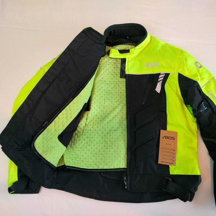Casaco Hi-viz 3 camadas c/proteções ventilado mota scooter novo