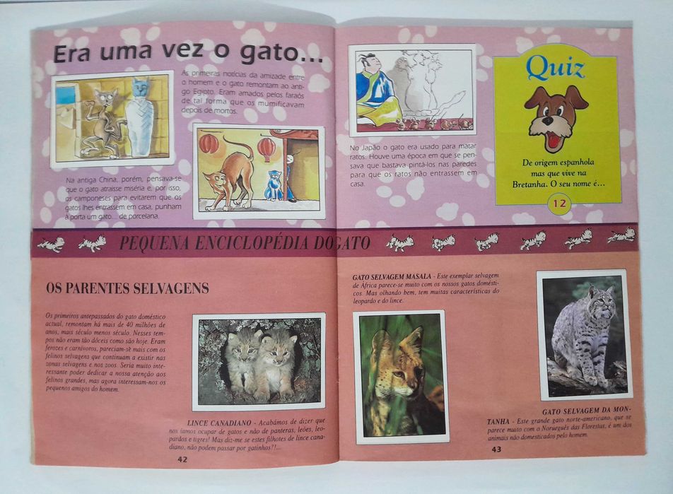Caderneta de cromos "Cães & Gatos" de 1993 - Completa