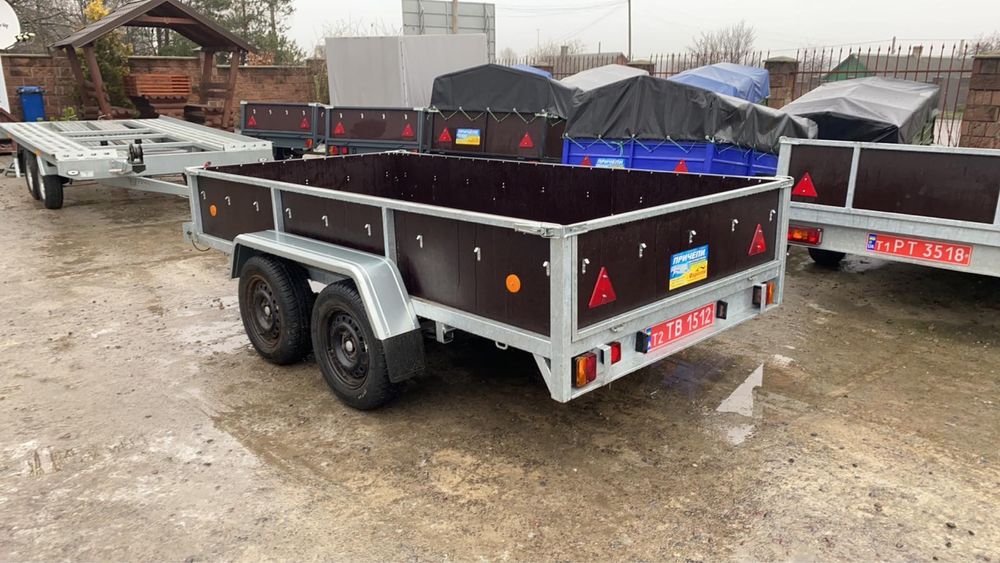 Новий Фанерний Оцинкований Двухвісний Причіп в наявності!