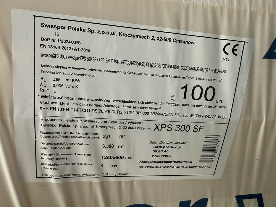 Xps styrodur Swisspor Austrotherm 2, 3, 5, 10, 15 cm