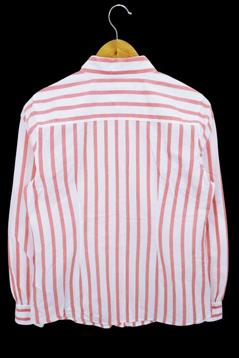 Y32 elegancka biała koszula damska Tommy Hilfiger paski slim S 36 M 38