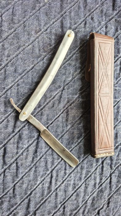 Brzytwa stara angielska Shefield rękojeść aluminiowa